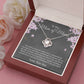 To the Mom of Moms Necklace from Son with Message Card, Sentimental Love Knot Gift for Mom