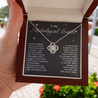 Load image into Gallery viewer, To My Unbiological Sister Necklace for Women Best Friend Gifts for Christmas Bestie Birthday Step Sister Gift for Her Bonus Sister Friendship BFF Sister-in-Law Gift
