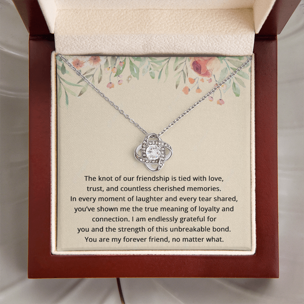 Best Friend Birthday Gifts for Her Best Friend Necklace Friendship Jewelry The Knot Of Jewelry Bestie Christmas Gift BFF