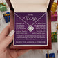 To My Wife Necklace from Husband Anniversary Gift for Wife with Purple Background