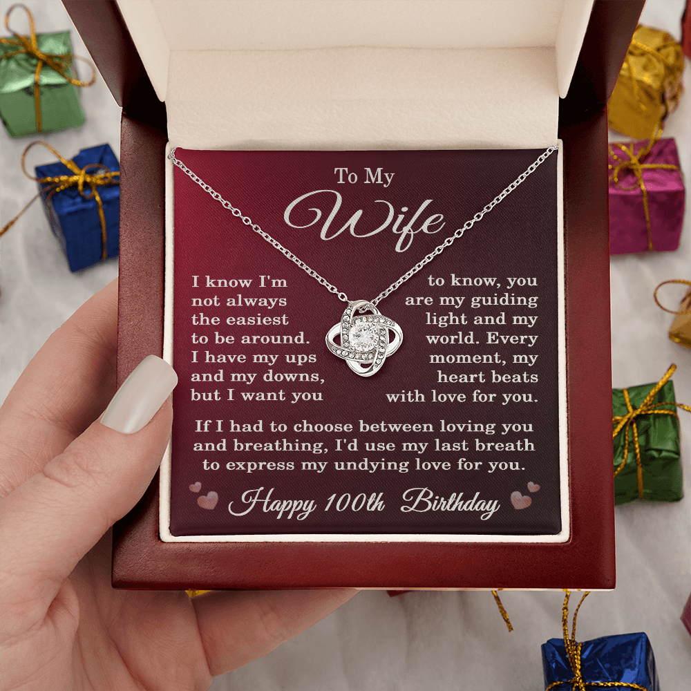 100th Birthday Gifts for Wife Happy 100th Birthday Necklace Jewelry 100 Years Old Birthday Gift