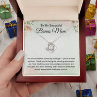 Load image into Gallery viewer, To My Beautiful Bonus Mom Necklace, Bonus Mom Gift from Daughter, Stepmom Mothers Day Jewelry
