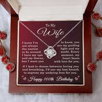 Load image into Gallery viewer, 100th Birthday Gifts for Wife - To My Wife Necklace
