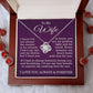 To My Wife Necklace from Husband Anniversary Gift for Wife with Purple Background