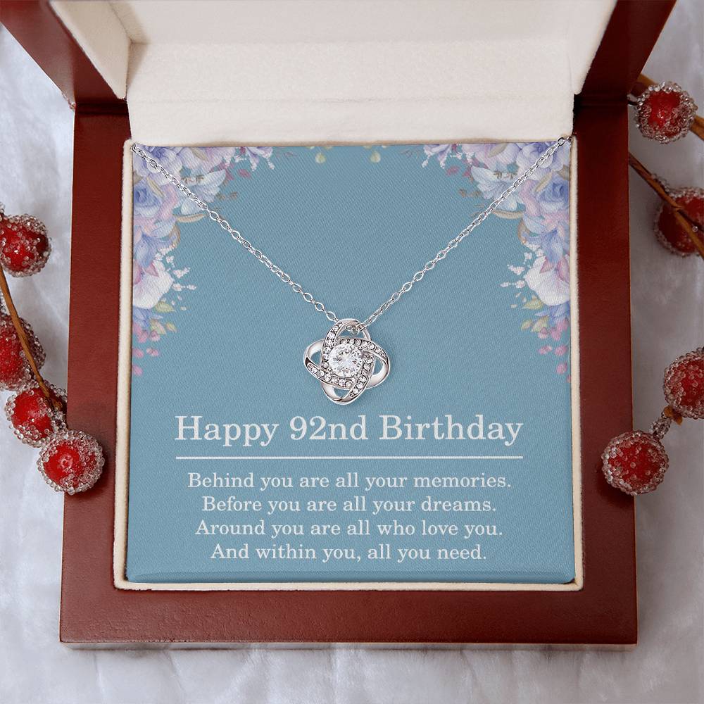 92nd Birthday Gifts for Women Best Friend Gift for Her 92 Year Old Birthday Necklace