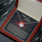To My Love Necklace for Wife – Inspirational Valentine's Day, Wedding Anniversary Gifts for Women – 14k White Gold or 18k Yellow Gold Over Stainless Steel