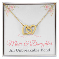 Load image into Gallery viewer, Daughter Gift from Mom, Mom and Daughter Interlocking Hearts Necklace with Heartfelt Message Card ShineOn Fulfillment
