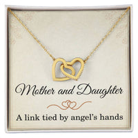 Load image into Gallery viewer, Mother Daughter Necklace – Interlocking Hearts Gift with Heartfelt Message Card, Rose Gold and Silver ShineOn Fulfillment
