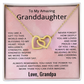 To My Granddaughter Necklace from Grandpa Granddaughter Gift Birthday Christmas from Grandfather