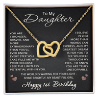 Load image into Gallery viewer, 1st Birthday Gifts from Mom Dad for Daughter 1st Birthday Necklace Heart Pendant Jewelry 1 Year Old Birthday
