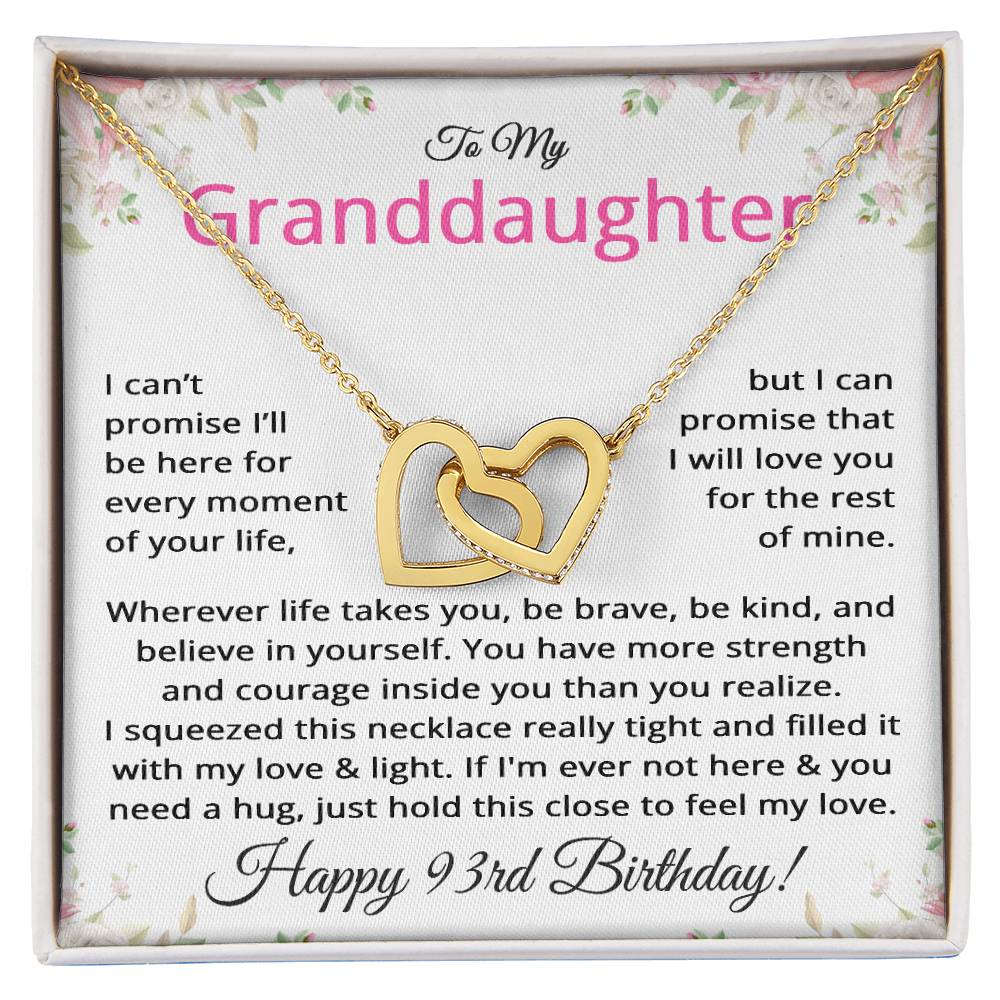 93rd Birthday Gifts for Granddaughter - To My Granddaughter Necklace