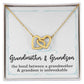 Grandmother Christmas Gift from Grandson Grandmother Necklace The Bond Between a Grandmother and Grandson is Unbreakable Grandma Interlocking Hearts Pendant