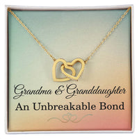 Load image into Gallery viewer, Grandma Granddaughter Necklace Grandma Christmas Gift from Granddaughter Grandma Birthday Gift An Unbreakable Bond Grandma Interlocking Hearts Pendant ShineOn Fulfillment

