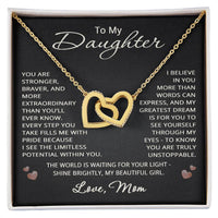 Load image into Gallery viewer, To My Daughter from Mom Necklace Love Mom Gift Heart Pendant Jewelry Christmas Birthday Graduation
