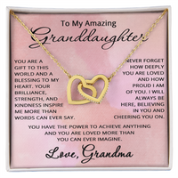 Load image into Gallery viewer, To My Amazing Granddaughter Necklace from Grandma Granddaughter Gift from Grandmother Christmas Birthday Jewelry
