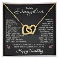 Load image into Gallery viewer, Daughter Birthday Gifts from Mom Dad - To My Daughter Necklace with Heart Pendant Jewelry
