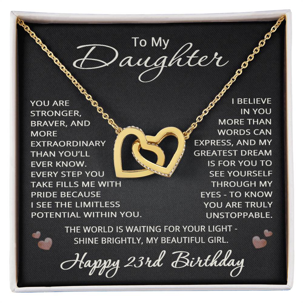 23rd Birthday Gifts from Mom Dad for Daughter 23rd Birthday Necklace Heart Pendant Jewelry 23 Years Old Birthday