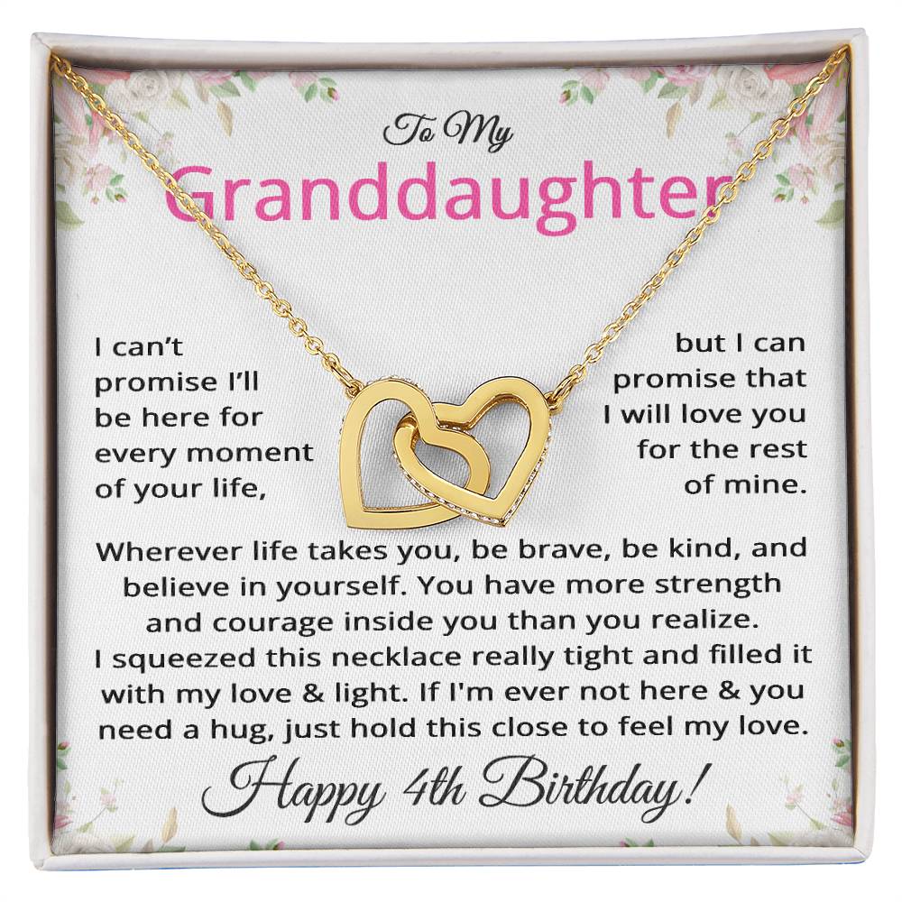 4th Birthday Gifts for Granddaughter - To My Granddaughter Necklace