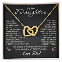 Load image into Gallery viewer, To My Daughter from Dad Necklace Love Dad Gift Heart Pendant Jewelry Christmas Birthday Graduation

