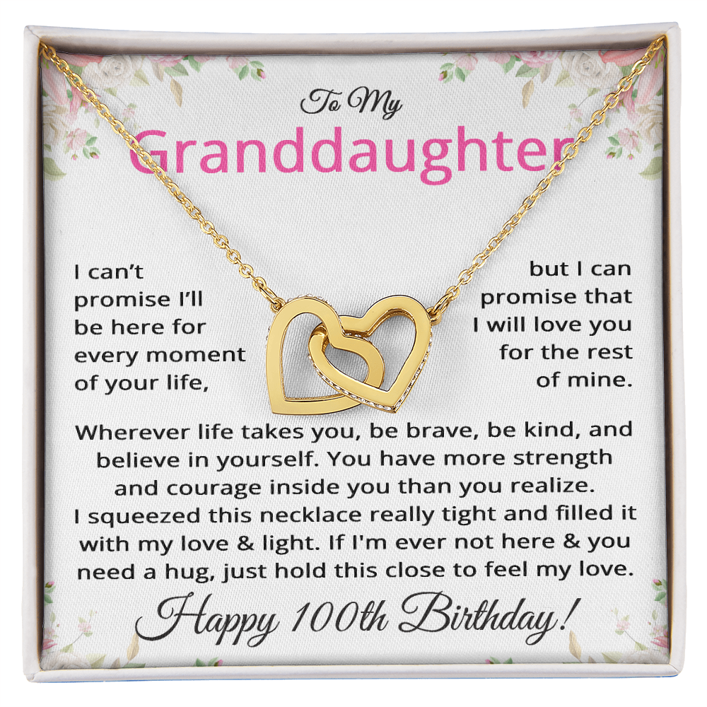100th Birthday Gifts for Granddaughter - To My Granddaughter Necklace