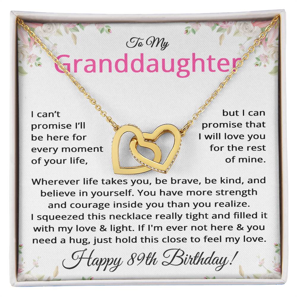 89th Birthday Gifts for Granddaughter - To My Granddaughter Necklace