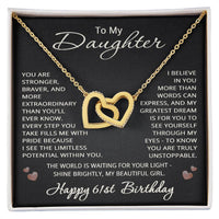 Load image into Gallery viewer, 61st Birthday Gifts from Mom Dad for Daughter 61st Birthday Necklace Heart Pendant Jewelry 61 Years Old Birthday
