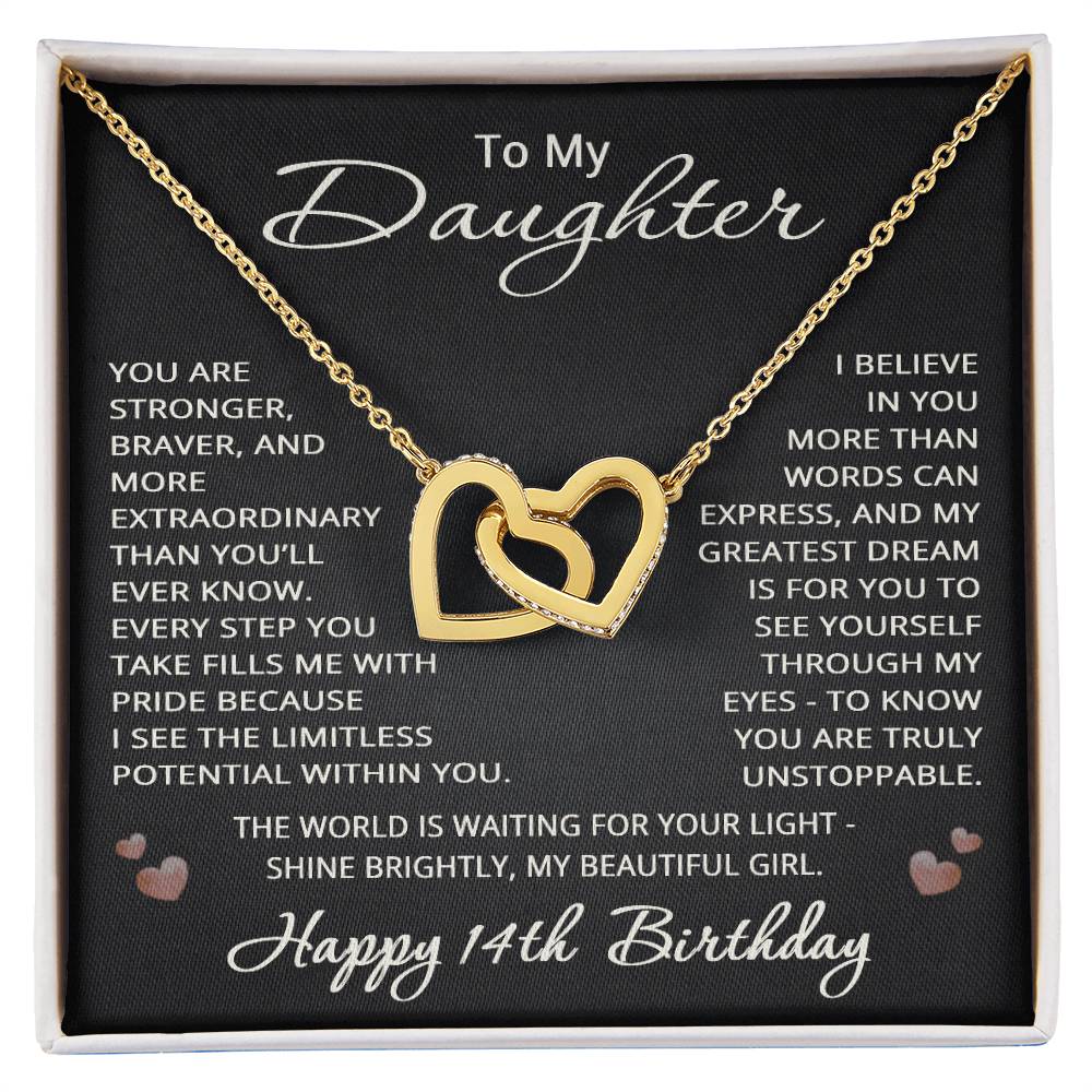 14th Birthday Gifts from Mom Dad for Daughter 14th Birthday Necklace Heart Pendant Jewelry 14 Years Old Birthday