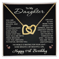 Load image into Gallery viewer, 17th Birthday Gifts from Mom Dad for Daughter 17th Birthday Necklace Heart Pendant Jewelry 17 Years Old Birthday
