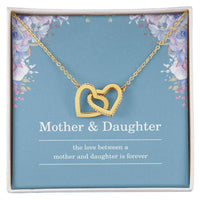 Load image into Gallery viewer, Mother Daughter Necklace with Message Card, Interlocking Hearts Mother Daughter Gift ShineOn Fulfillment
