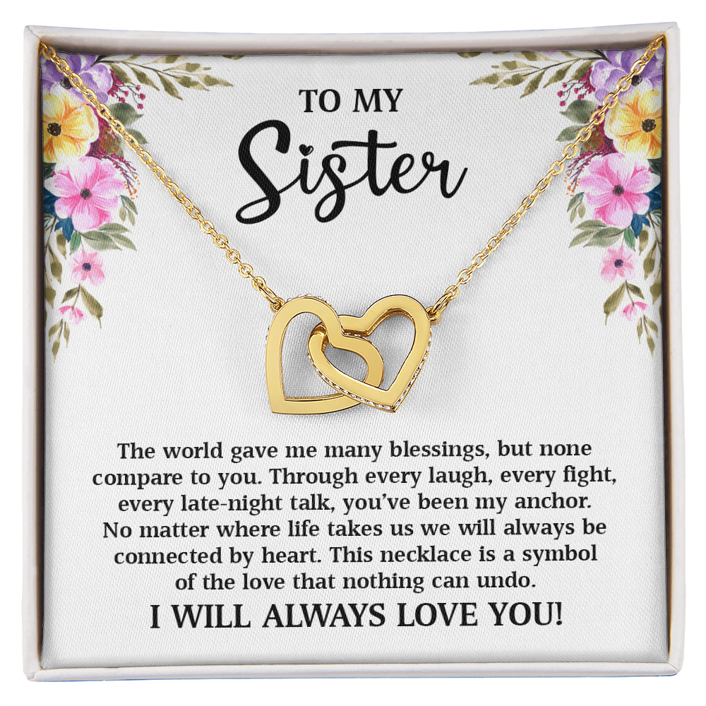 To My Sister Necklace - Sister Birthday Gifts from Sister - Sister Christmas Gifts from Brother