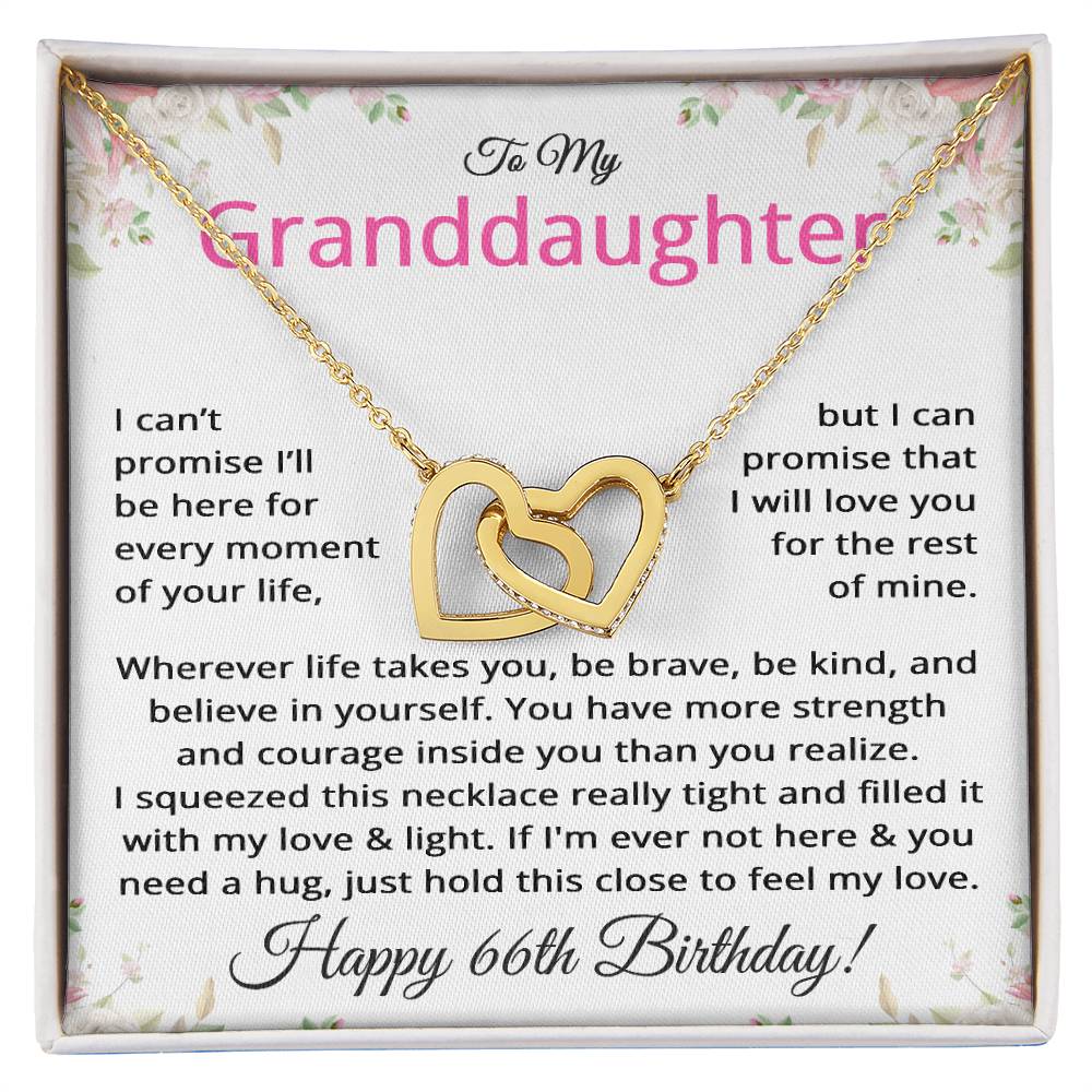 66th Birthday Gifts for Granddaughter - To My Granddaughter Necklace