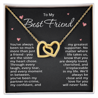 Load image into Gallery viewer, To My Best Friend Necklace Best Friend Christmas Gift Birthday Wedding Sister my Heart Chose Two Heart Pendant Bestie Jewelry BFF Gift Long Distance

