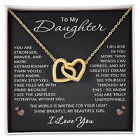 Load image into Gallery viewer, To My Daughter Necklace from Mom Dad I Love You Gift Heart Pendant Jewelry
