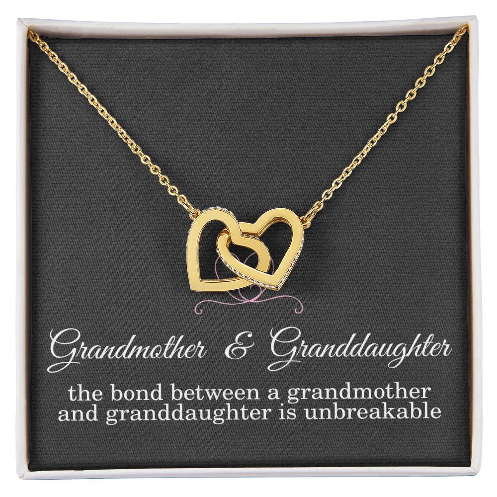 Granddaughter Necklace from Grandmother Christmas Gifts for Granddaughter Birthday Gift The Bond Between A Grandmother and Granddaughter is Unbreakable