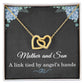 Mom Necklace from Son – Mother’s Day, Birthday, or Christmas Gift – A Link Tied by Angel’s Hands Interlocking Hearts Pendant