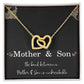 Mother’s Day Gift from Son – Mother and Son Interlocking Heart Pendant for Birthday or Christmas – The Bond Between a Mother and Son Is Unbreakable