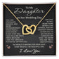 To My Daughter on Her Wedding Day Necklace from Mom Dad Gift