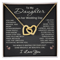 Load image into Gallery viewer, To My Daughter on Her Wedding Day Necklace from Mom Dad Gift
