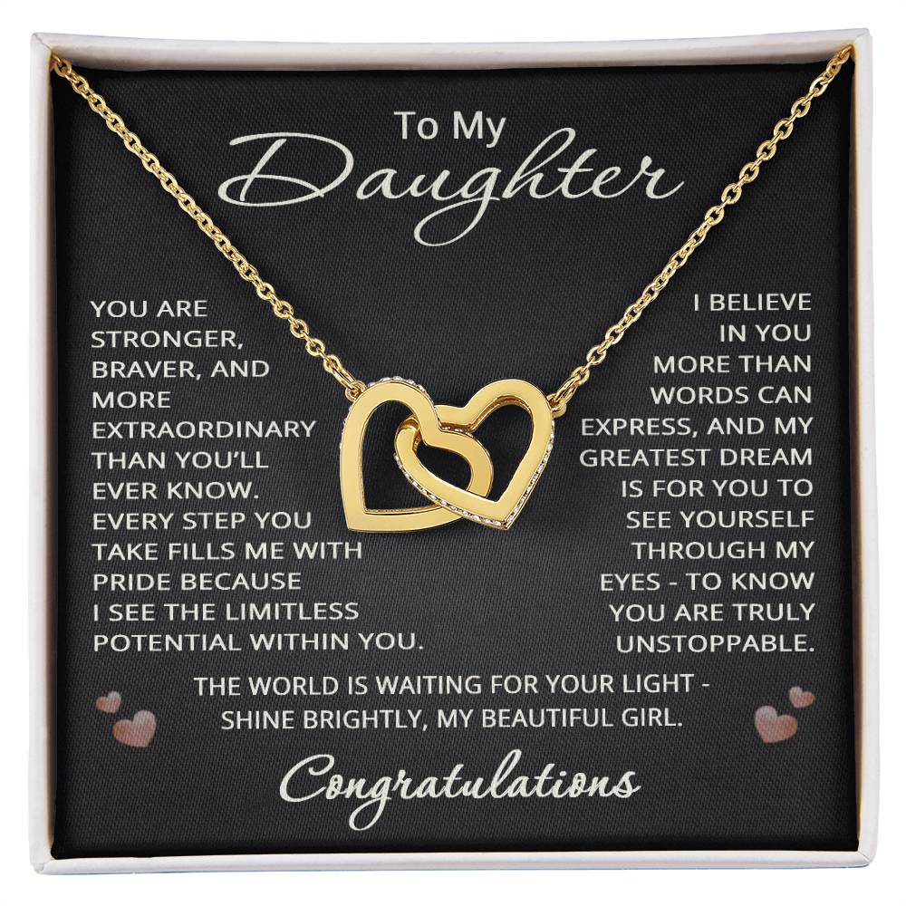 Graduation Gifts from Mom Dad for Daughter Necklace Congratulations Gift Heart Pendant Jewelry For Graduate Congrats Wedding Day
