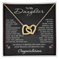 Load image into Gallery viewer, Graduation Gifts from Mom Dad for Daughter Necklace Congratulations Gift Heart Pendant Jewelry For Graduate Congrats Wedding Day

