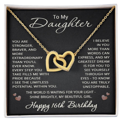 16th Birthday Gifts from Mom Dad for Daughter 16th Birthday Necklace Heart Pendant Jewelry 16 Years Old Birthday