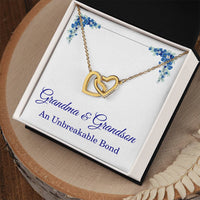 Load image into Gallery viewer, Grandma Gifts from Grandson Grandma Grandson Gifts Grandma Necklace An Unbreakable Bond Grandmother Interlocking Heart Pendant ShineOn Fulfillment
