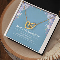 Load image into Gallery viewer, Mother Daughter Necklace with Message Card, Interlocking Hearts Mother Daughter Gift ShineOn Fulfillment
