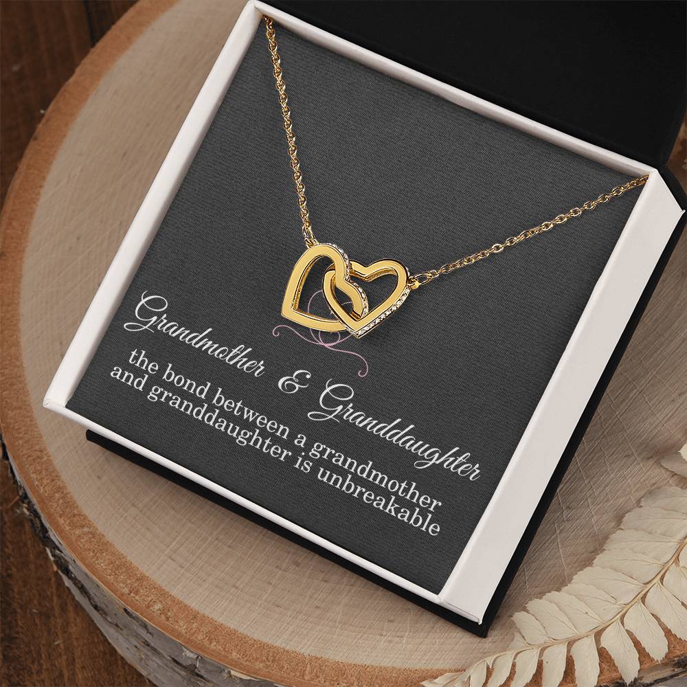 Granddaughter Necklace from Grandmother Christmas Gifts for Granddaughter Birthday Gift The Bond Between A Grandmother and Granddaughter is Unbreakable