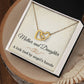 Mom Necklace from Daughter – Mother’s Day, Birthday, or Christmas Gift – A Link Tied by Angel’s Hands Interlocking Hearts Pendant