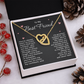 To My Best Friend Necklace Best Friend Christmas Gift Birthday Wedding Sister my Heart Chose Two Heart Pendant Bestie Jewelry BFF Gift Long Distance