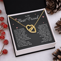 Load image into Gallery viewer, To My Best Friend Necklace Best Friend Christmas Gift Birthday Wedding Sister my Heart Chose Two Heart Pendant Bestie Jewelry BFF Gift Long Distance
