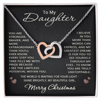 Load image into Gallery viewer, Merry Christmas Gifts from Mom Dad for Daughter Merry Christmas Necklace Heart Pendant Jewelry
