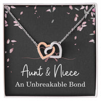 Aunt and Niece - An Unbreakable Bond - Interlocking Hearts Necklace