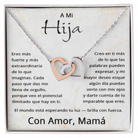 Load image into Gallery viewer, Collar Para Mi Hija De Mama - A Mi Hija Necklace en Español - Daughter Gifts in Spanish
